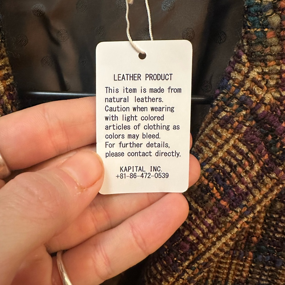 KAPITAL CASA TWEED CHECK BABA SAWYER JACKET Size 2 - Picture 3 of 6